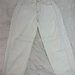 Boutique White Barrel Jeans